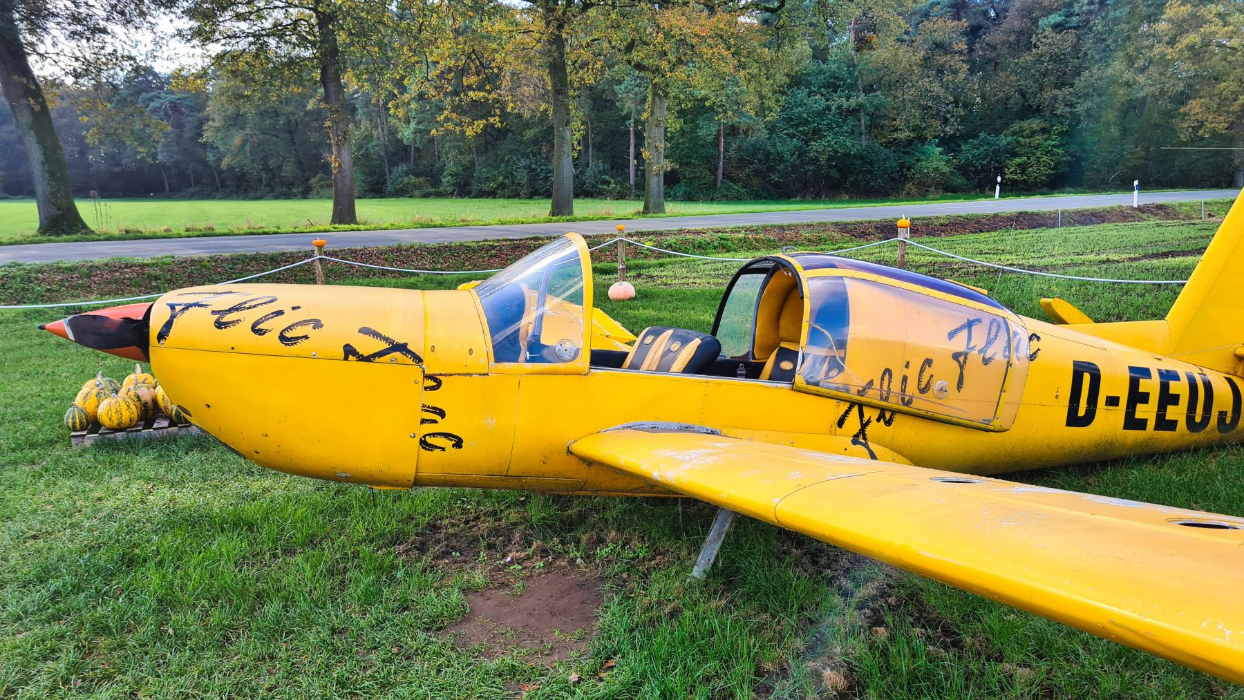 Flic-Flac-Flugzeug im Feld bei Hullern