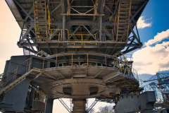 Blick unter Eimerkettenbagger "Mad Max" (651 Es 1120).