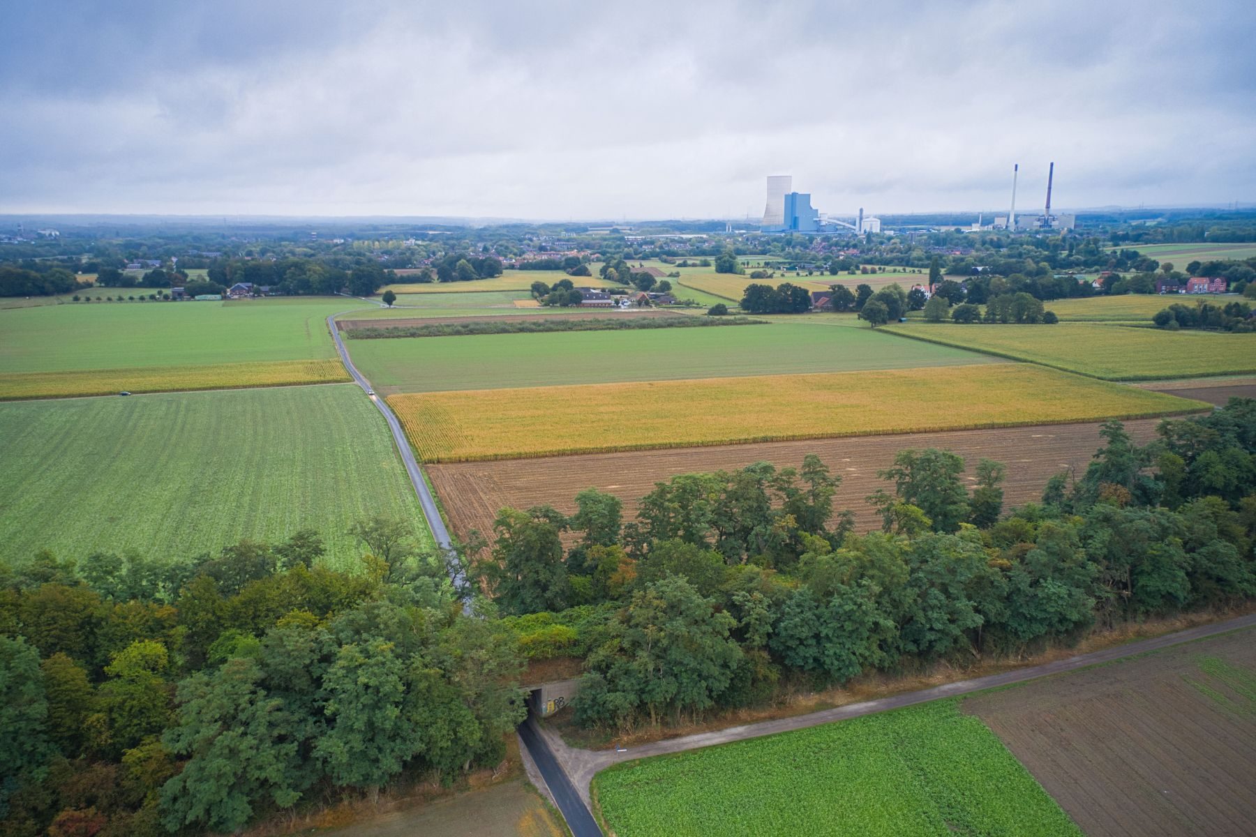 Zechenbahntrasse und Kraftwerk Datteln IV