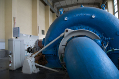 Francis-Spiralturbine mit verstellbaren Leitschaufeln