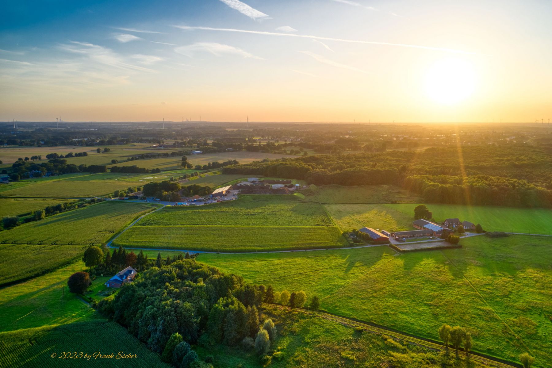 Kurz vor dem Sonnenuntergang in Dorsten