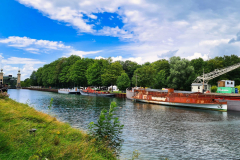 Oberwasser mit Museumsschiffen