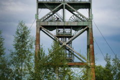 zweigeschossige Turmgerüst über Schacht 4
