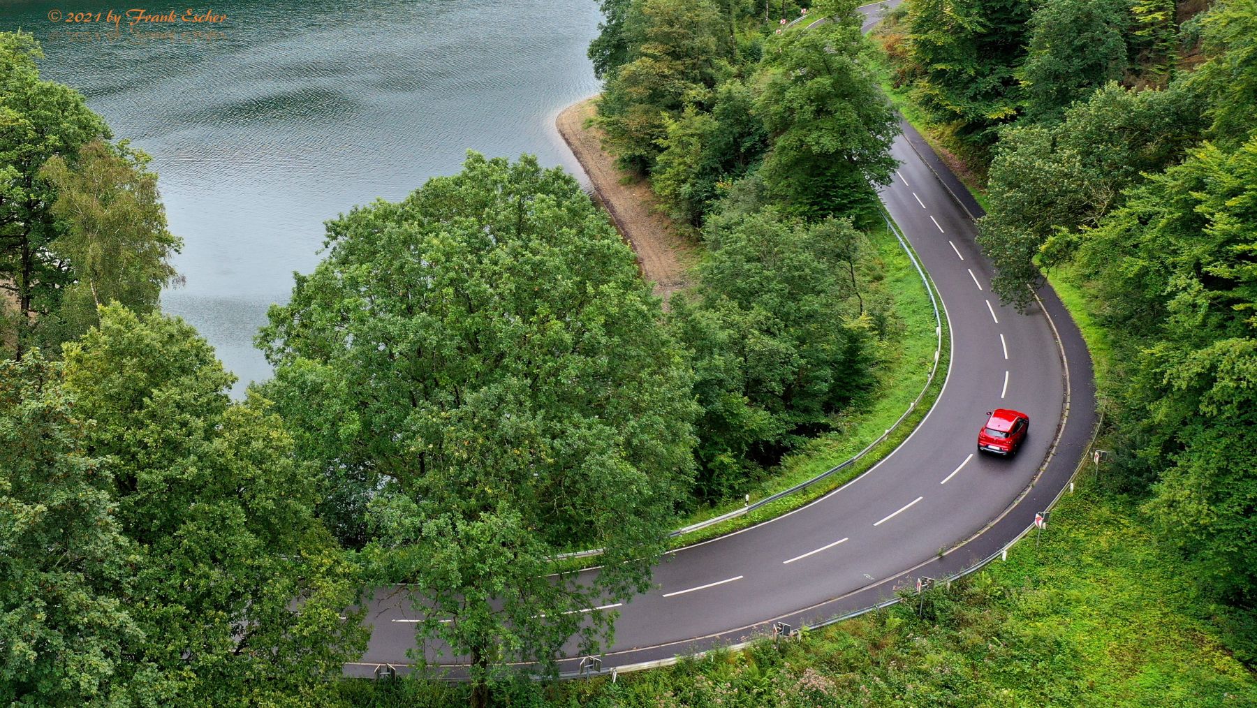 Lake And Car