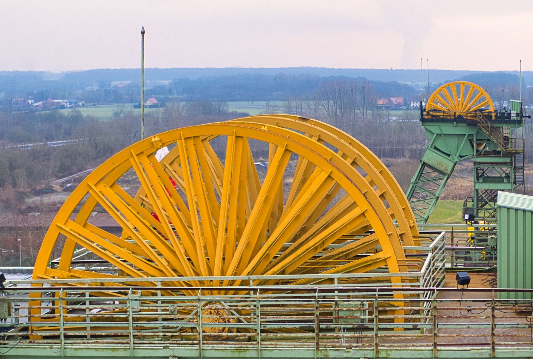 Fördergerüste Schacht 1 und 2 der Zeche Westfalen